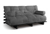 Sofa Bed Futon 180x200 - Slim Basic Black - Pascall Grey