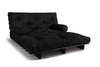 Sofa Bed Futon 160x200 - Slim Exclusive Black - Pascall Black