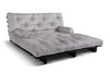 Sofa Bed Futon 180x200 - Slim Basic Black - Pascall Light Grey