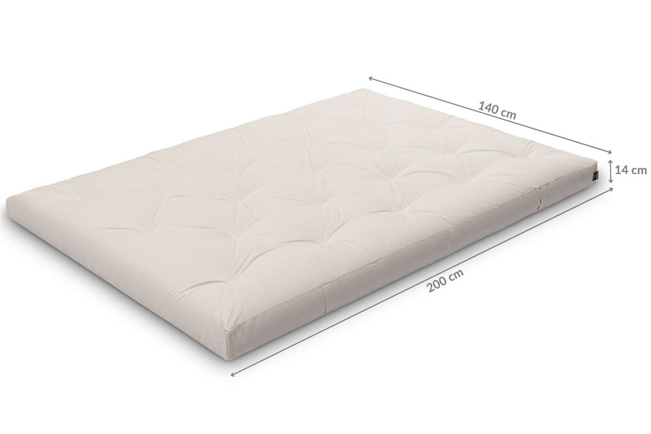 Futon Mattress 140x200 with latex - Slim Duo Latex - Pascall Burgundy