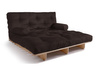 Sofa Bed Futon 140x200 - Slim Basic Classic - Pascall Brown