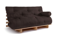 Sofa Bed Futon 160x200 - Slim Basic Classic - Pascall Brown