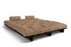 Sofa Bed Futon 180x200 - Slim Exclusive Black - Pascall Beige