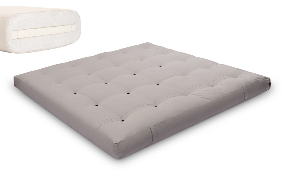 Futon Mattress 200x200 with latex - Medium Latex - Pascall Grey