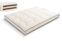 Futon Mattress 180x200 with coconut - Medium Duo Coco - Pascall Kedro Ecru