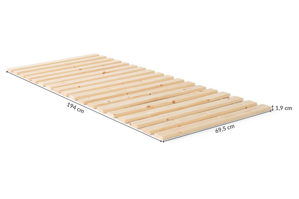 Roll-Up Slatted Bed Base 70x200 cm - Basic Pascall