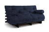Sofa Bed Futon 160x200 - Slim Basic Black - Pascall Navy Blue