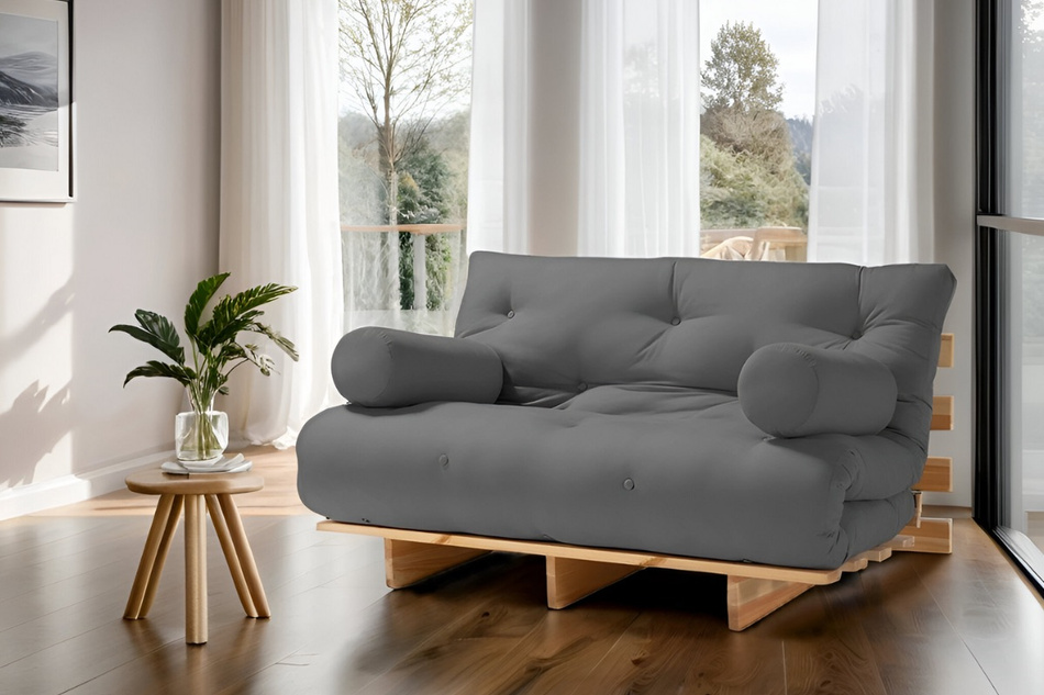 Sofa Bed Futon 120x200 - Slim Basic Classic - Pascall Beige