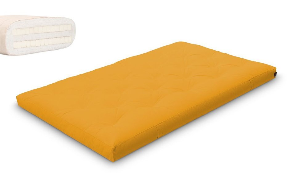 Futon Mattress 120x200 with latex - Slim Duo Latex - Pascall Yellow