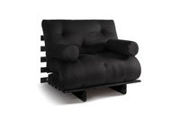 Sofa Bed Futon 90x200 - Slim Exclusive Black - Pascall Black