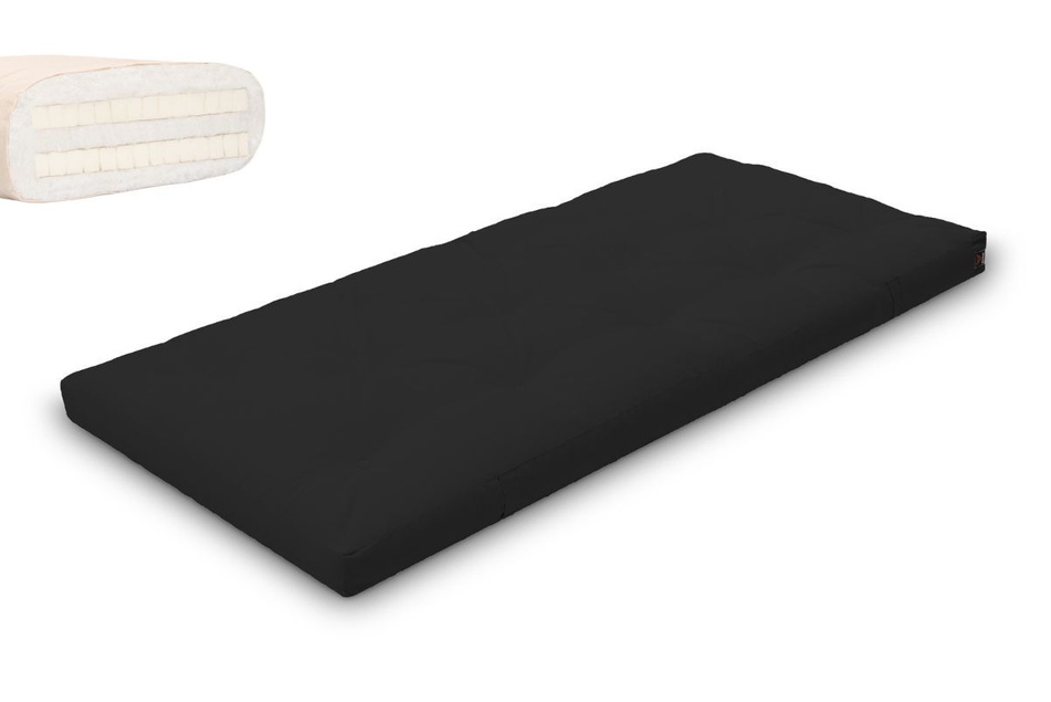 Futon Mattress 90x200 with latex - Slim Duo Latex - Pascall Black