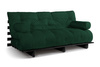 Sofa Bed Futon 180x200 - Slim Exclusive Black - Pascall Bottle Green