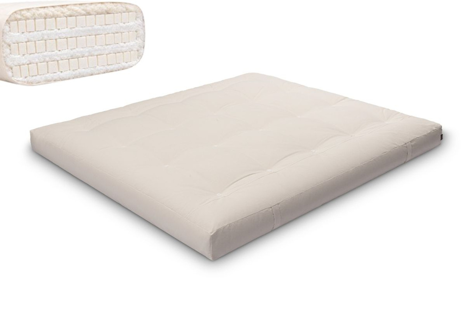 Futon Mattress 180x200 with latex - Comfort Trio Latex Wool - Pascall Ecru