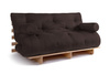 Sofa Bed Futon 160x200 - Slim Comfort Classic - Pascall Brown