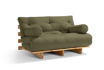 Sofa Bed Futon 140x200 - Slim Comfort Classic - Pascall Khaki