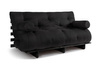 Sofa Bed Futon 160x200 - Slim Comfort Black - Pascall Black