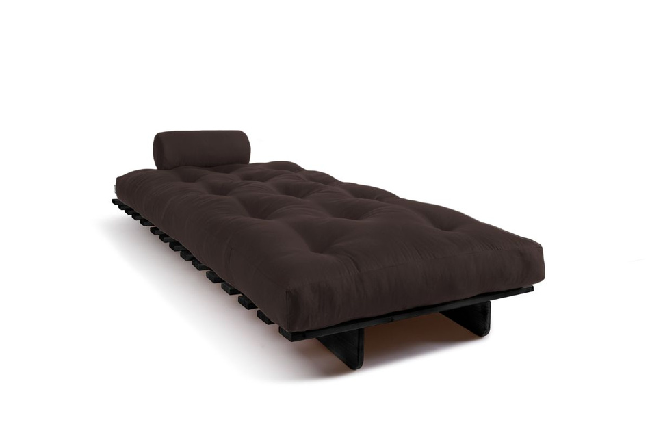 Sofa Bed Futon 90x200 - Slim Exclusive Black - Pascall Brown