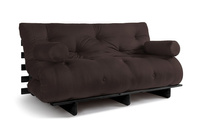 Sofa Bed Futon 160x200 - Slim Basic Black - Pascall Brown