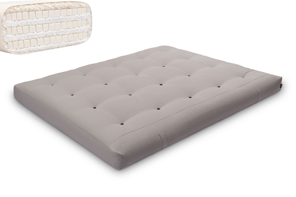 Futon Mattress 160x200 with latex - Comfort Trio Latex Wool - Pascall Grey