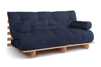 Sofa Bed Futon 180x200 - Slim Comfort Classic - Pascall Navy Blue