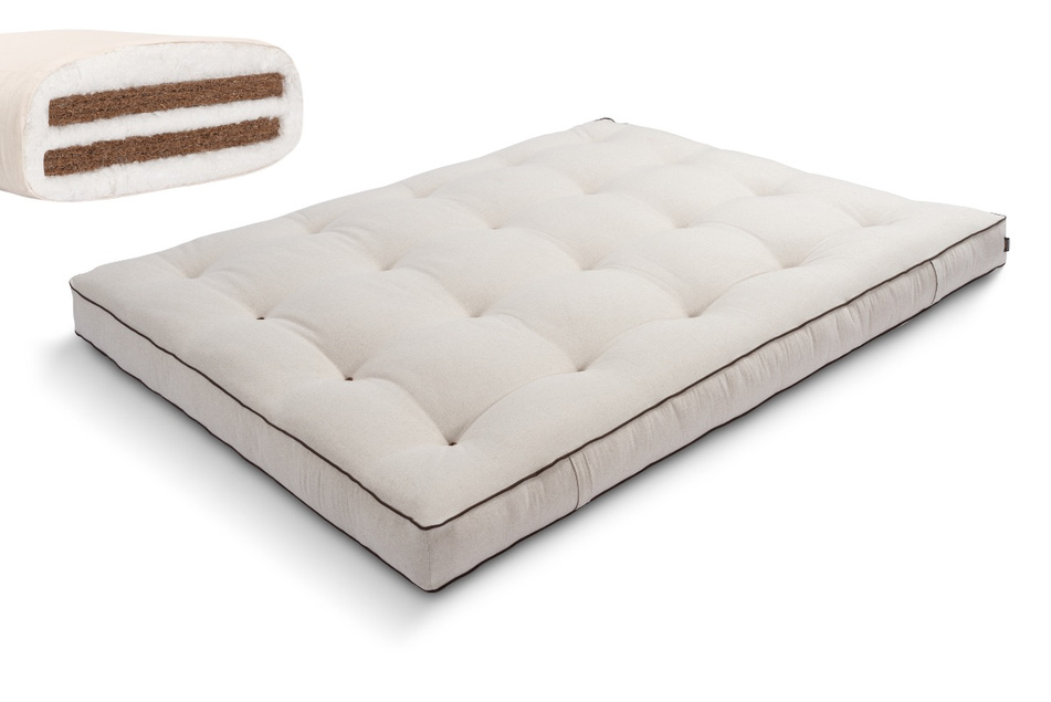 Futon Mattress 180x200 with coconut - Medium Duo Coco - Pascall Kedro Linen