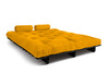 Sofa Bed Futon 160x200 - Slim Comfort Black - Pascall Yellow