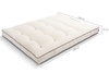 Futon Mattress 160x200 with latex and 2x coconut - Comfort Relax Hard - Pascall Kedro Ecru