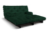 Sofa Bed Futon 180x200 - Slim Comfort Black - Pascall Bottle Green