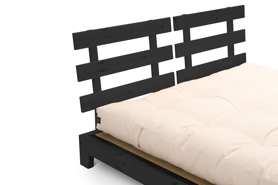 Wooden Bed 90x200 - Aisha Exclusive Black Tatami - Pascall