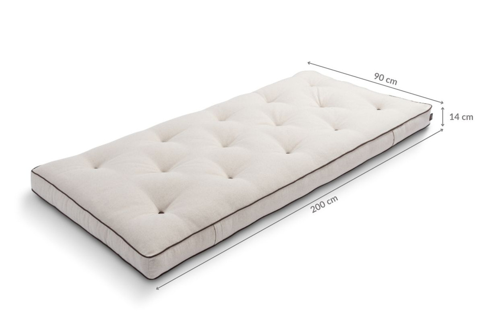 Futon Mattress 90x200 with latex - Slim Duo Latex - Pascall Kedro Linen