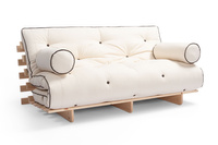 Sofa Bed Futon 160x200 - Slim Basic Classic - Pascall Kedro Ecru