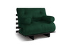 Sofa Bed Futon 90x200 - Slim Basic Black - Pascall Bottle Green