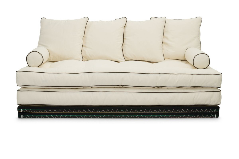 Corner Sofa Tatami Medium Duo Latex Kedro 90x200 - Pascall Futon Ecru