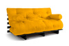 Sofa Bed Futon 160x200 - Slim Exclusive Black - Pascall Yellow