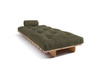 Sofa Bed Futon 90x200 - Slim Comfort Classic - Pascall Khaki