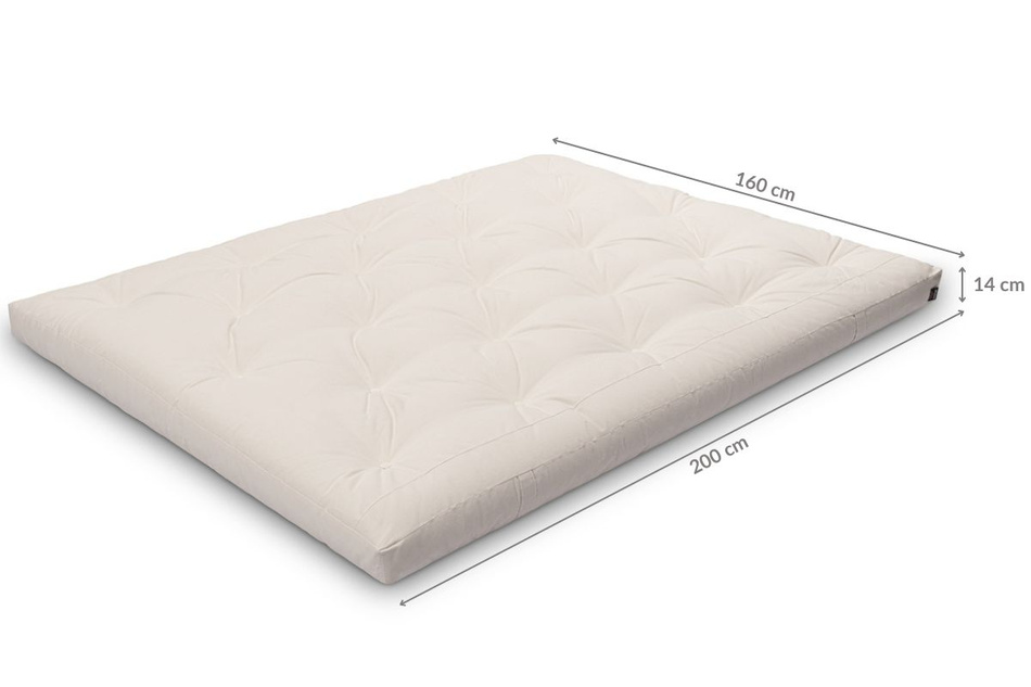 Futon Mattress 160x200 with latex - Slim Duo Latex - Pascall Burgundy