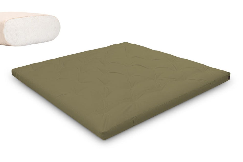 Futon Mattress 200x200 - Slim Natural - Pascall Khaki