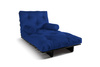 Sofa Bed Futon 90x200 - Slim Basic Black - Pascall Blue
