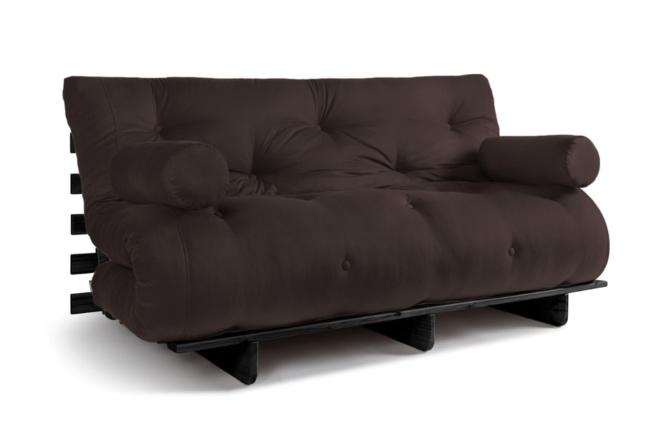 Sofa Bed Futon 160x200 - Slim Exclusive Black - Pascall Brown