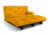 Sofa Bed Futon 140x200 - Slim Basic Black - Pascall Yellow