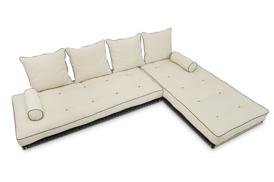 Corner Sofa Tatami Medium Duo Latex Kedro 80x200 - Pascall Futon Linen