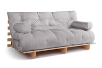 Sofa Bed Futon 180x200 - Slim Exclusive Classic - Pascall Light Grey