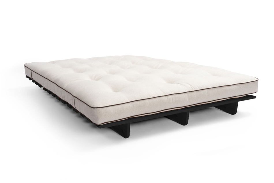Sofa Bed Futon 140x200 - Slim Basic Black - Pascall Kedro Linen