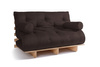 Sofa Bed Futon 140x200 - Slim Basic Classic - Pascall Brown