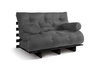 Sofa Bed Futon 120x200 - Slim Basic Black - Pascall Grey