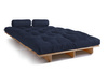 Sofa Bed Futon 140x200 - Slim Comfort Classic - Pascall Navy Blue