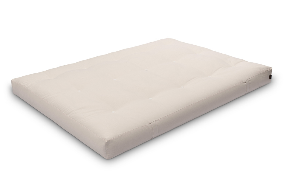Futon Mattress 140x200 with wool, coconut and 2x latex - Comfort Wool - Pascall Ecru