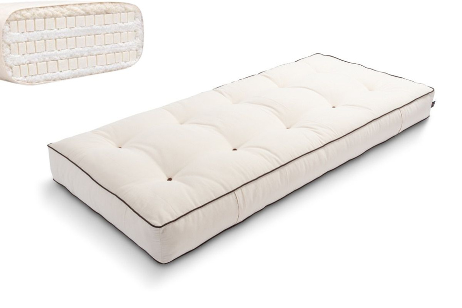 Futon Mattress 90x200 with latex - Comfort Trio Latex Wool - Pascall Kedro Ecru