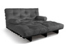 Sofa Bed Futon 140x200 - Slim Comfort Black - Pascall Grey