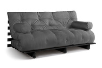 Sofa Bed Futon 180x200 - Slim Basic Black - Pascall Grey